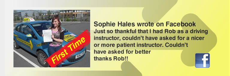 steph hales from liphook passed First time with rob evamy and left this awesome review of think drivingschool