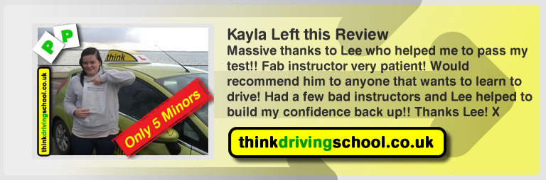 Kayla from Gosport left this review of driving instructor in fareham lee patterson