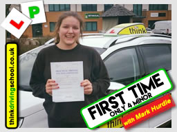 Rose Passed with driving instructor MArk Hurdle from Alton 
