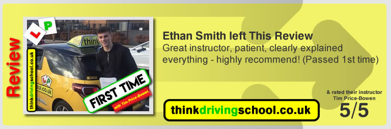 Katherine Rowett  left this awesome review of tim price-bowen at think driving school after passing in November 2017